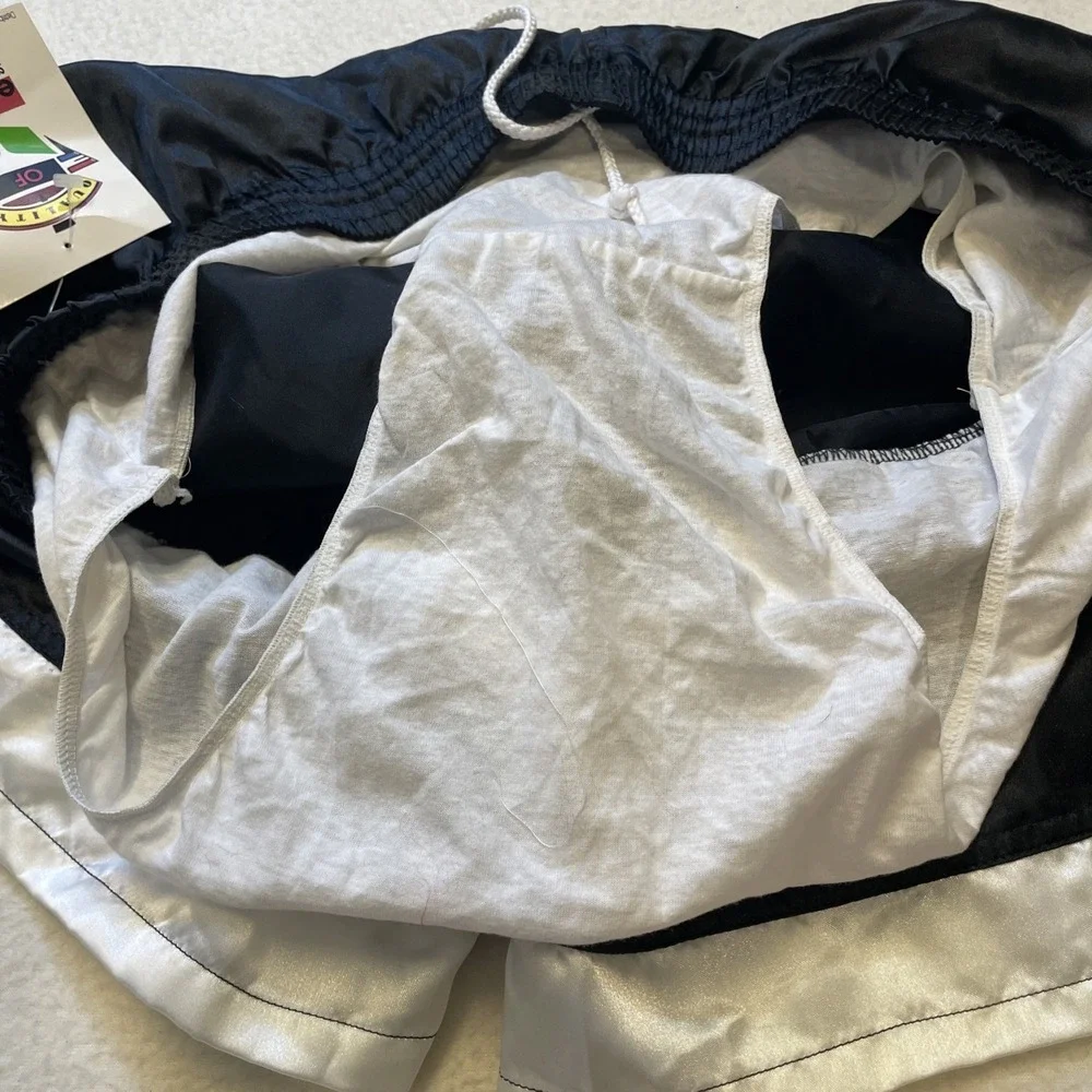 Men's Athletic Shorts in Black with Silver Trim NWT